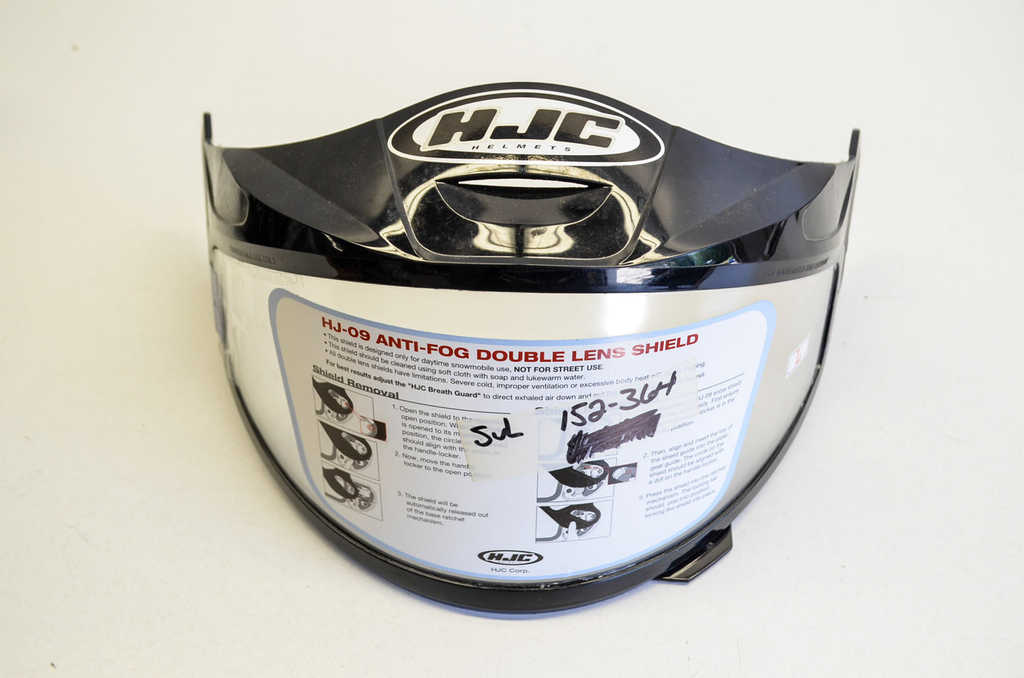 New HJC HJ-09D Anti Fog Dual Lens Clear Face Shield NOS