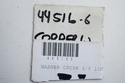 Goodridge 445166 Copper Crush Washers QTY 9 NOS