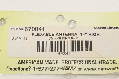 Namz 670041, NRMA-01 Flexible Antenna 14" High 95-06 Touring NOS