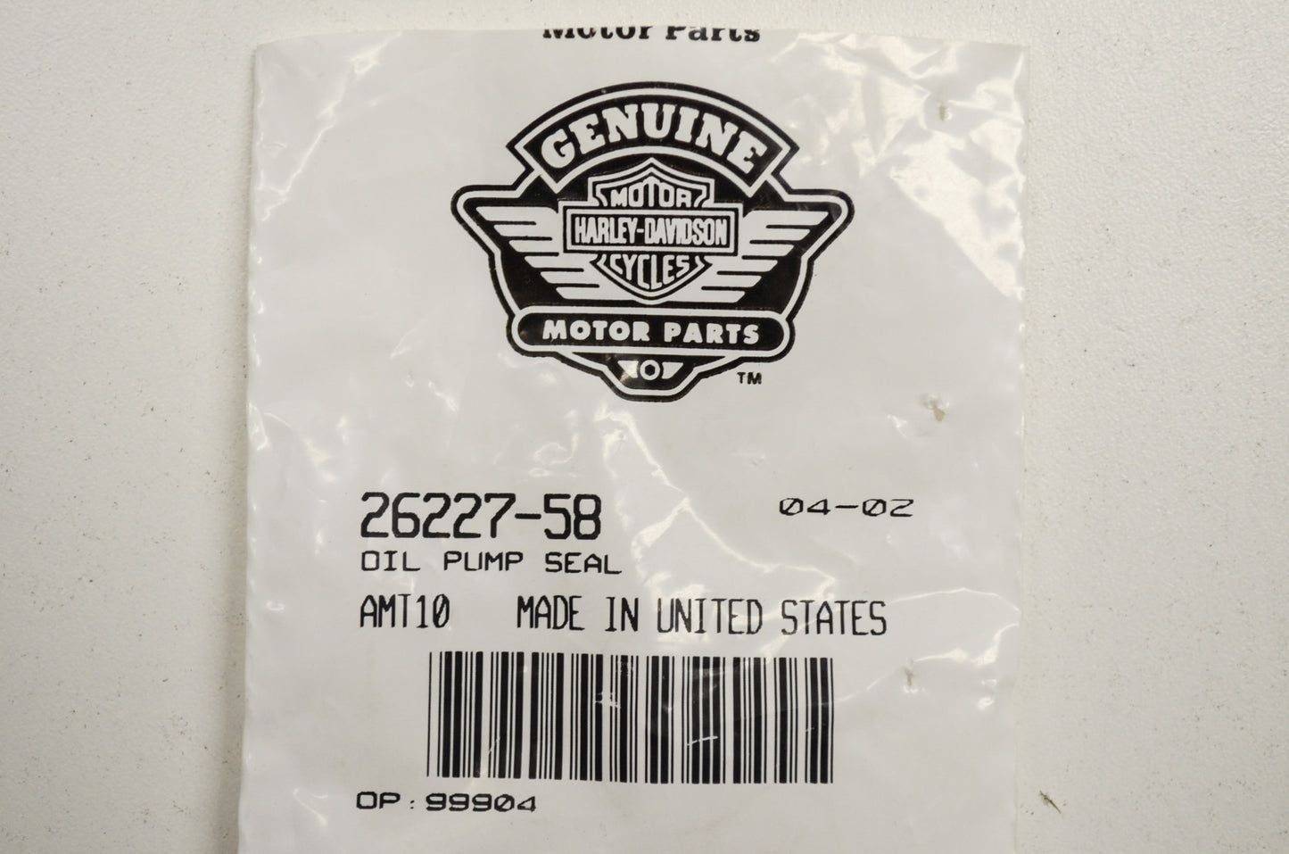 OEM Harley-Davidson 26227-58 Oil Pump Seal NOS