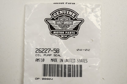 OEM Harley-Davidson 26227-58 Oil Pump Seal NOS
