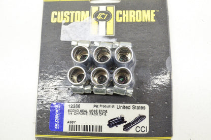 Custom Chrome 12366 Econo Seal Hose End QTY 6 NOS