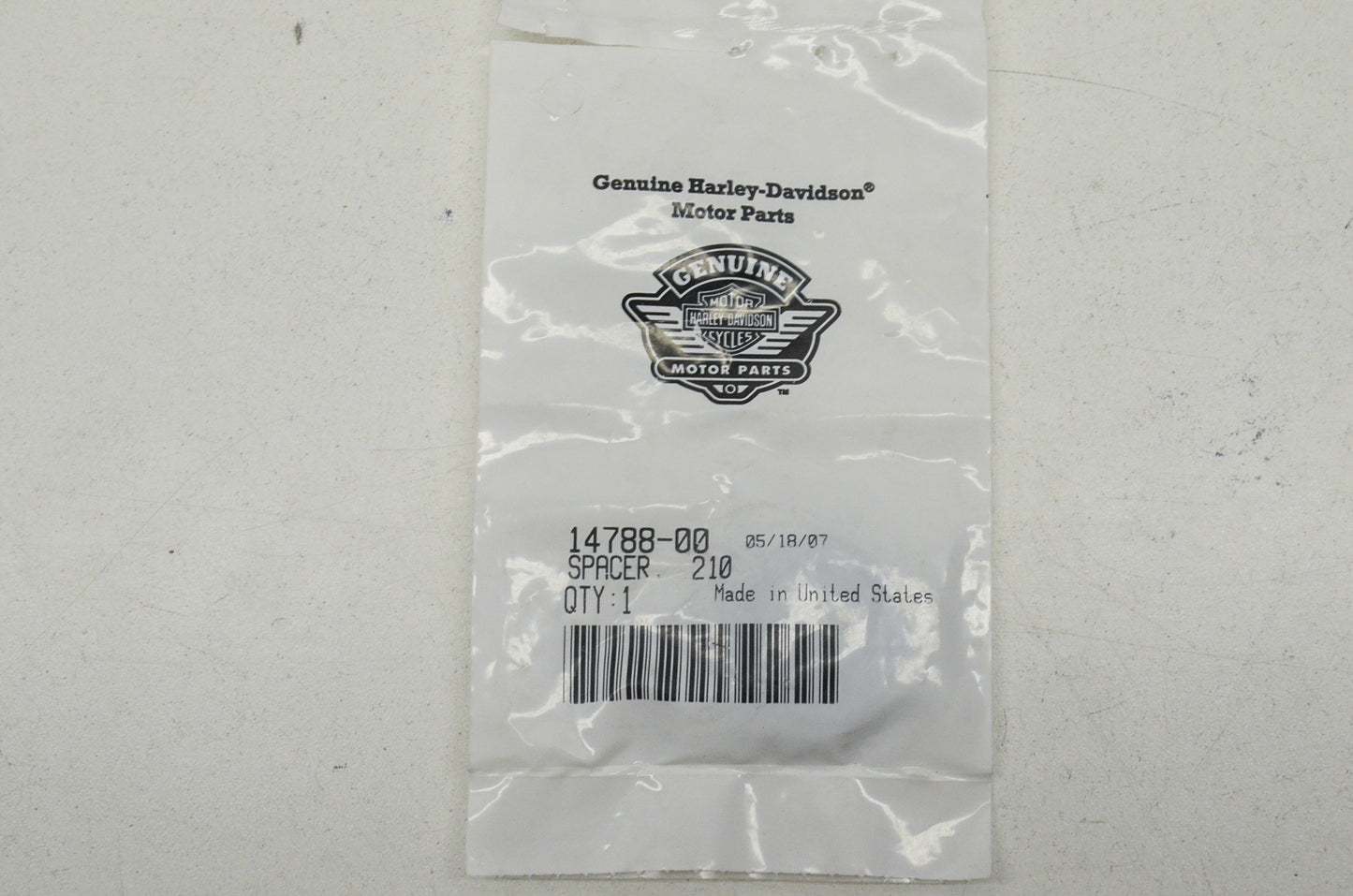 OEM Harley-Davidson 14788-00 Spacer .210 NOS