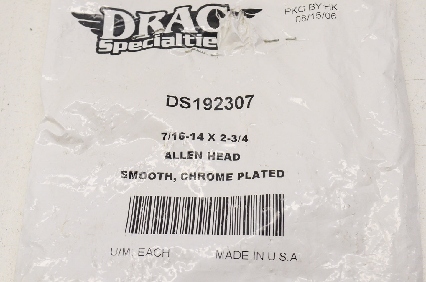 Drag Specialties DS192307 Allen Socket Heads 7/16x14x2 3/4 Qty 5 NOS