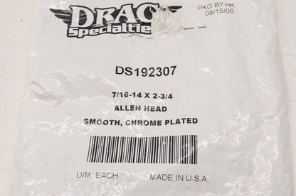 Drag Specialties DS192307 Allen Socket Heads 7/16x14x2 3/4 Qty 5 NOS