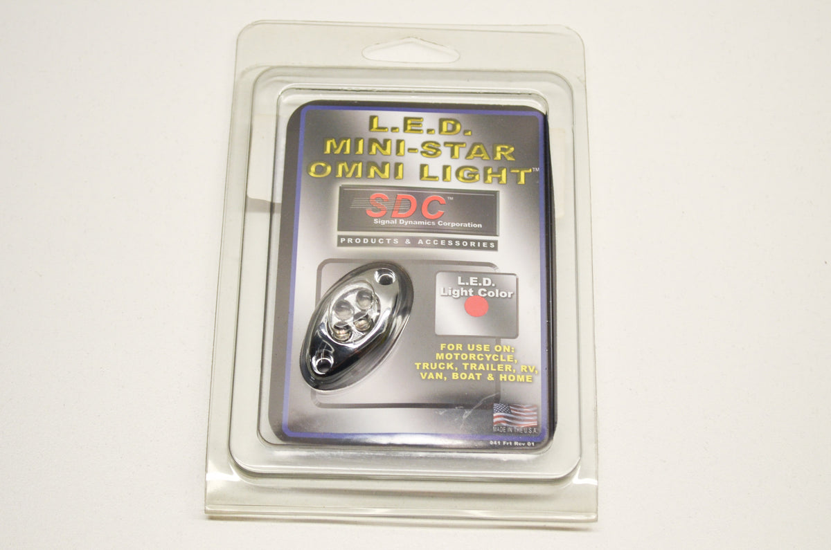 Signal Dynamics 03225 4 LED Omni/Red-Chrome Case NOS