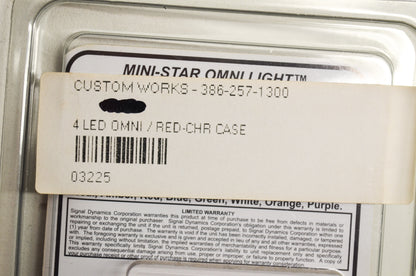 Signal Dynamics 03225 4 LED Omni/Red-Chrome Case NOS
