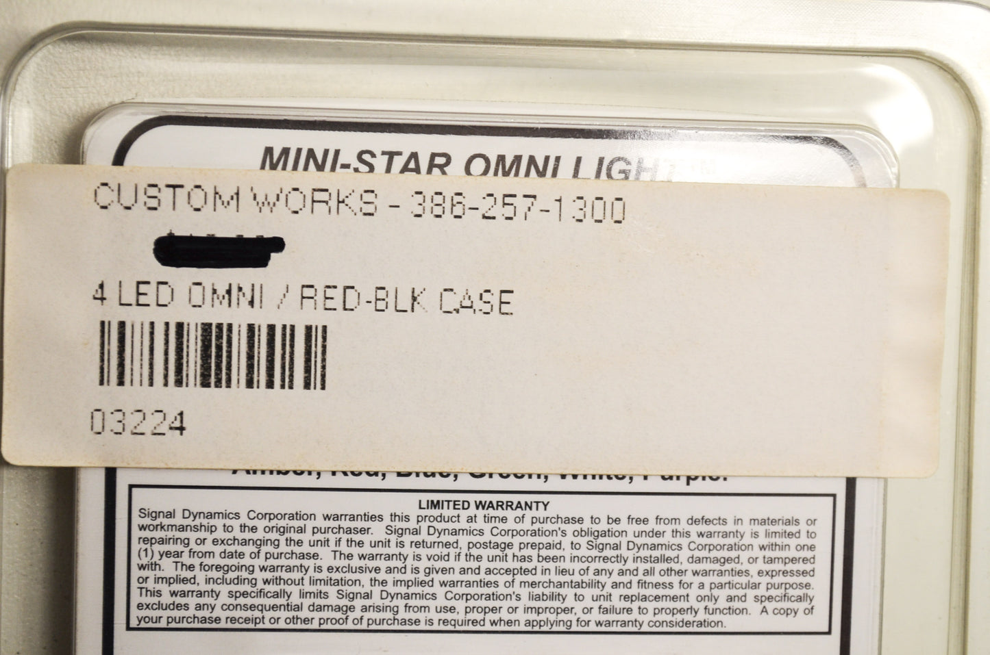 Signal Dynamics 3224 4 LED Omni/Red-Black Case NOS
