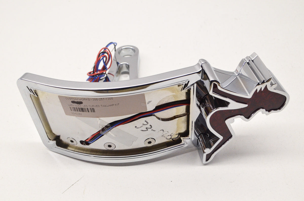 V-Twin 33-0282 Lady Luck LED Tail Light Assembly 84-07 FXST 86-07 FLST 06-07 FXD