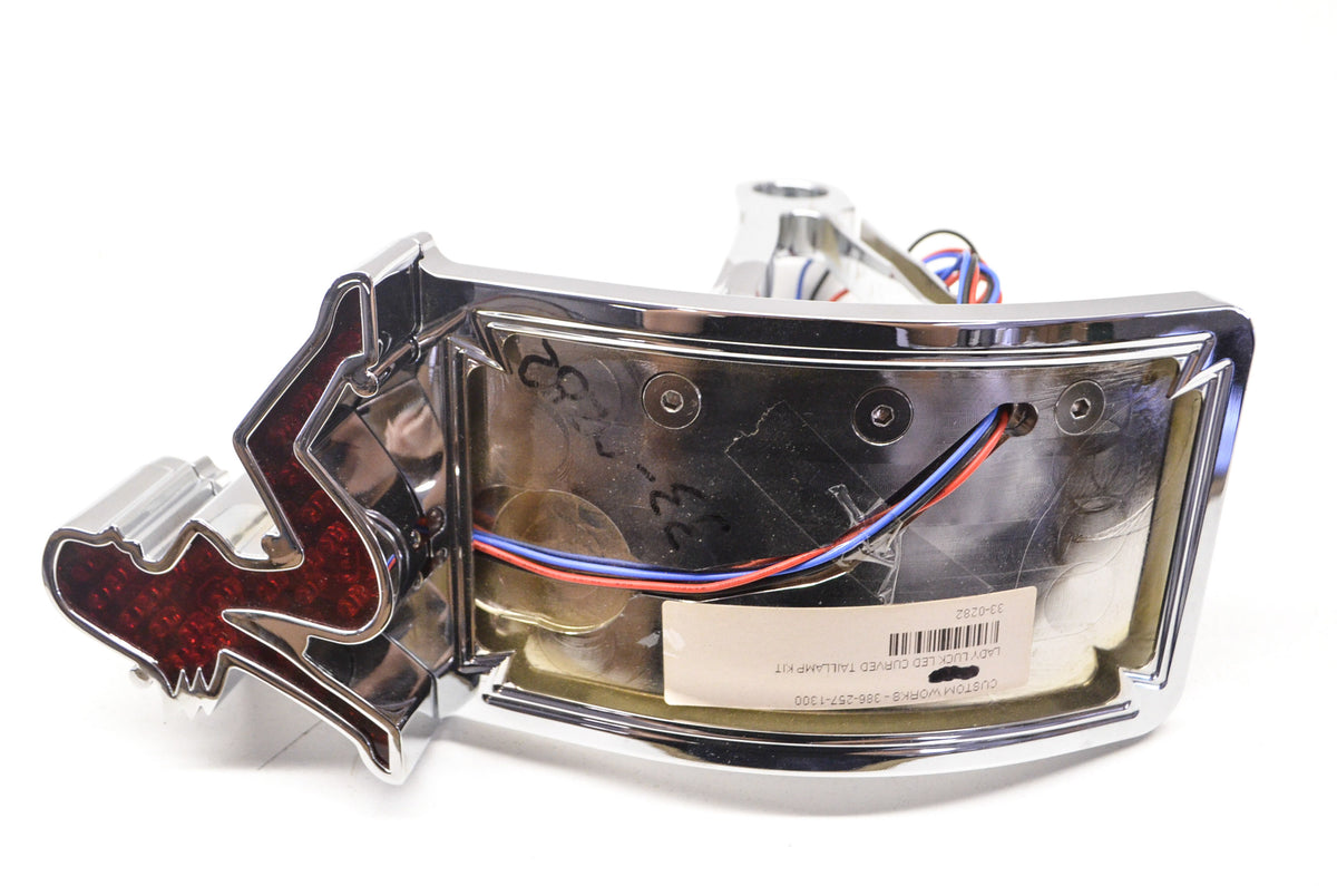 V-Twin 33-0282 Lady Luck LED Tail Light Assembly 84-07 FXST 86-07 FLST 06-07 FXD