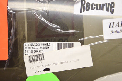 Aftermarket 26418, HAR-E96D4 Recurve 4.5" Tall Dark Grey Windshield Dresser Mode