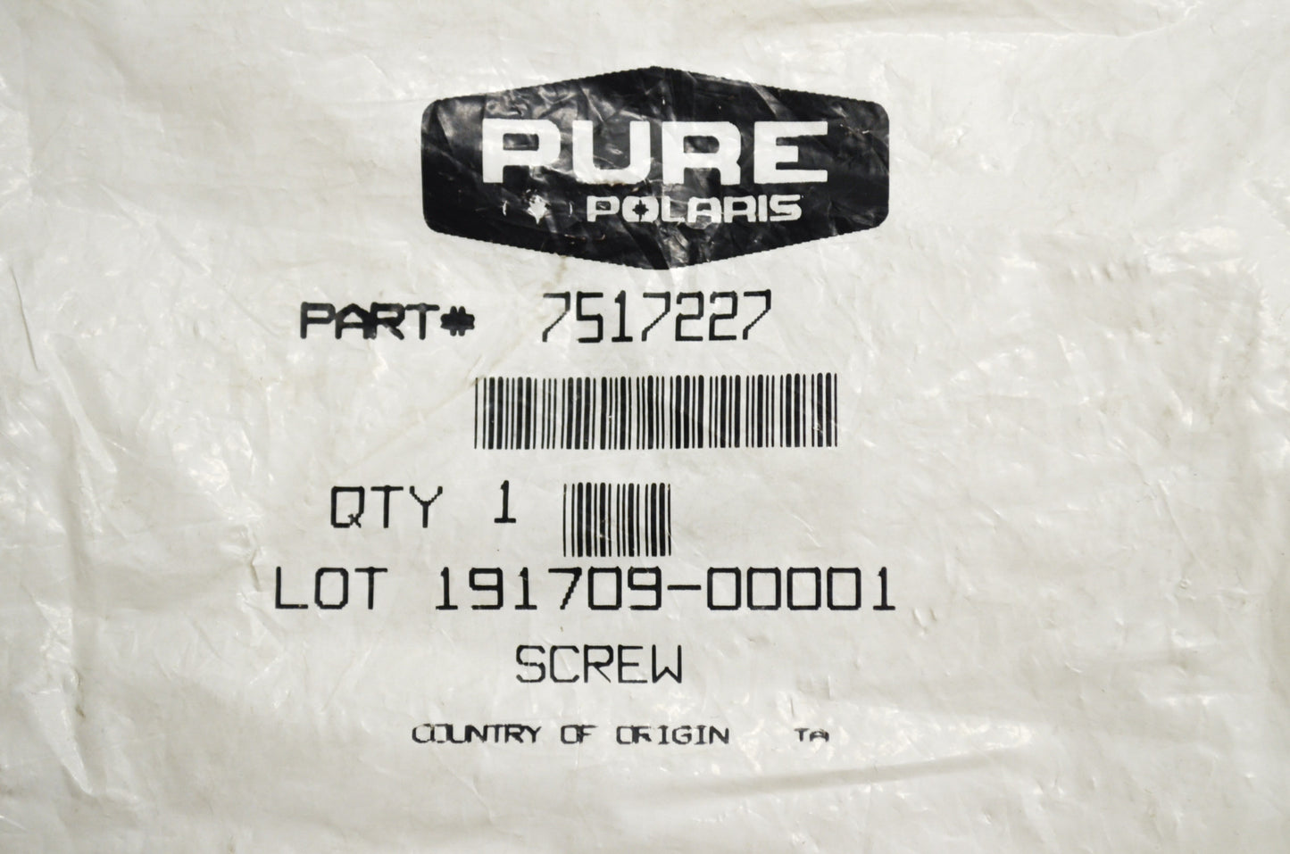 OEM Polaris 7517227 Screw NOS