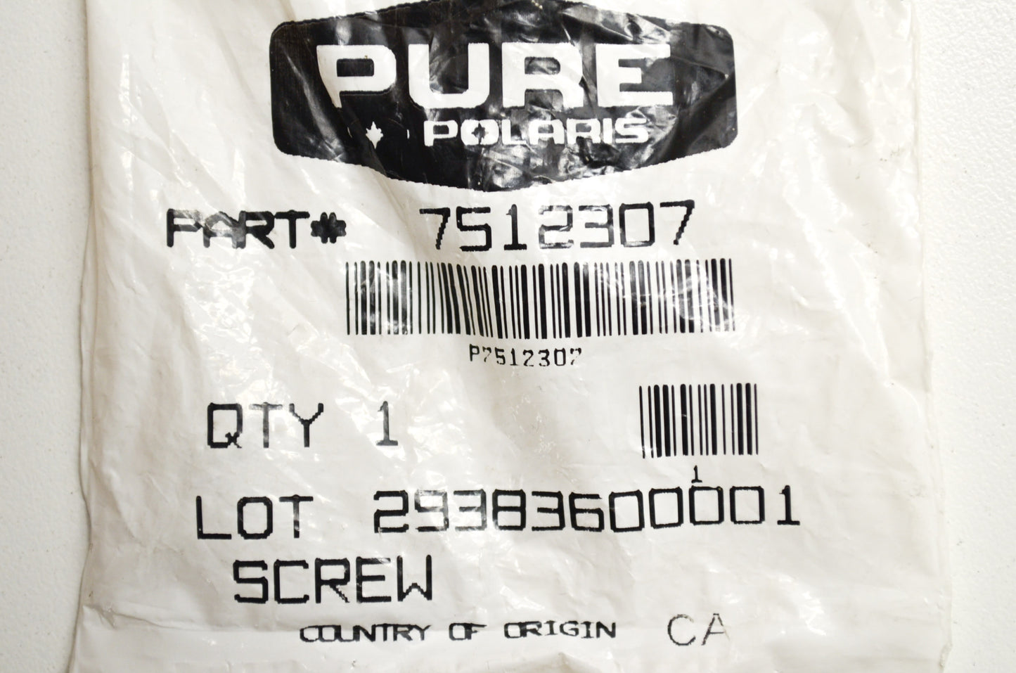 OEM Polaris 7512307 Screw Qty 5 NOS