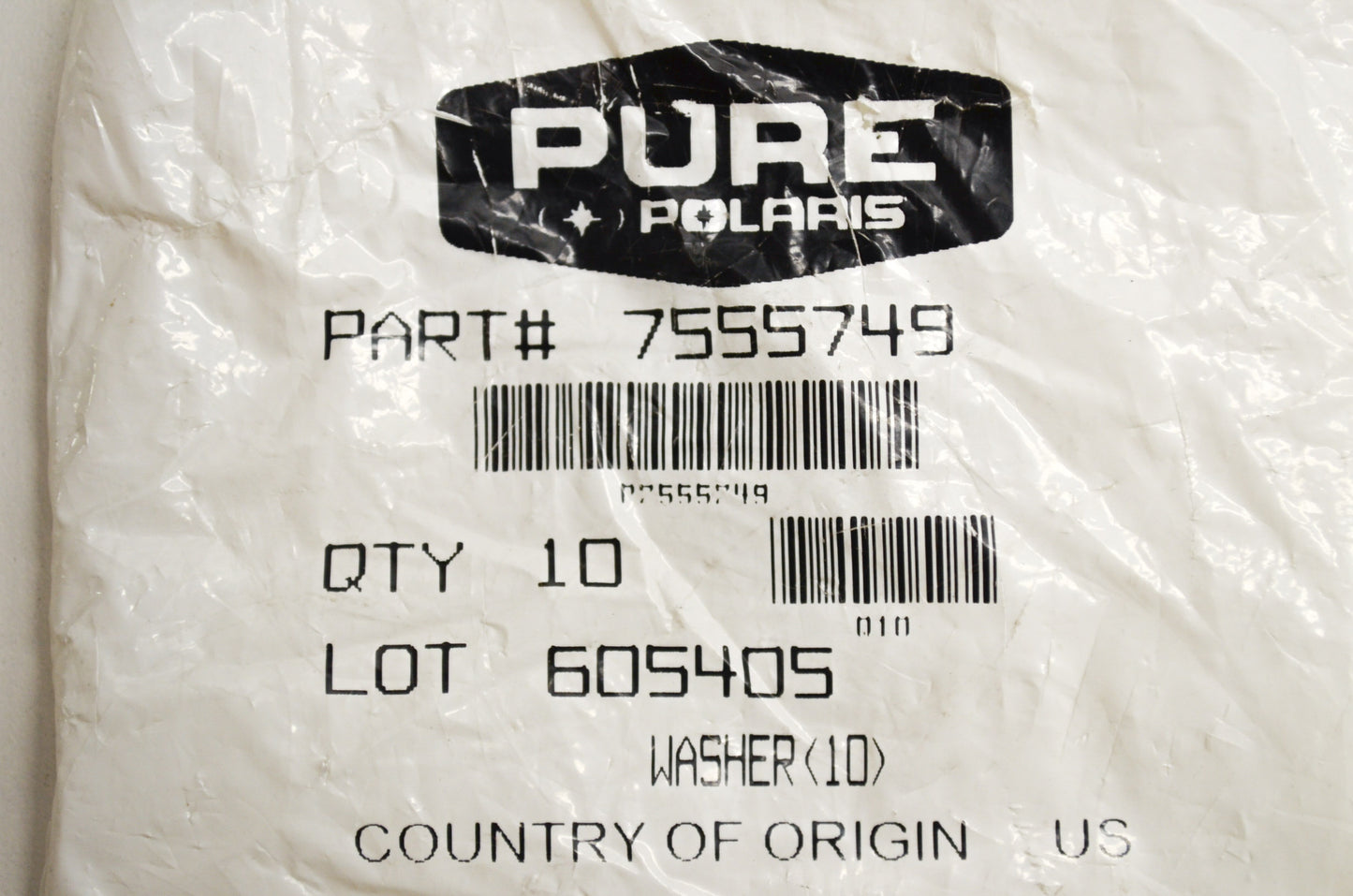 OEM Polaris 7555749 Washer Qty 10 NOS