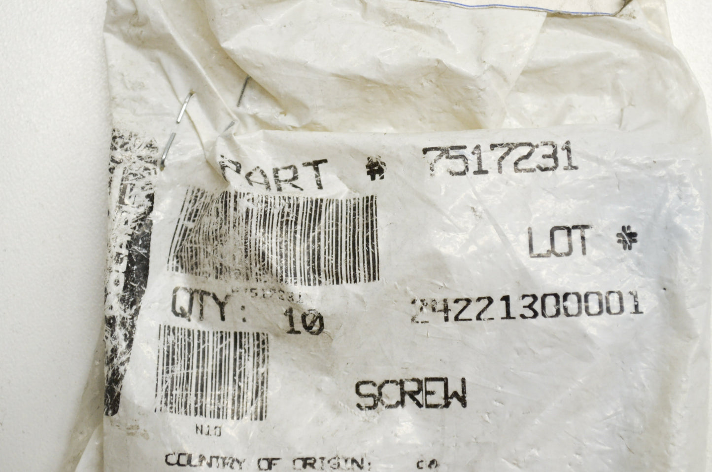 OEM Polaris 7517231 Screw Qty 2 NOS