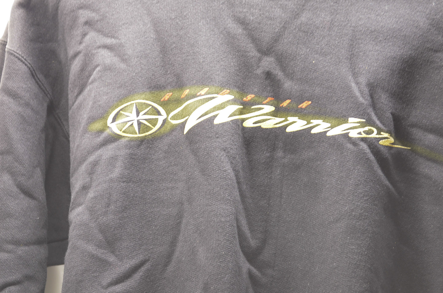 Medium Black Road Star Warrior Sweat Shirt NOS