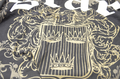 Large Black and Gold Star Motorcycle Logo Tee NOS