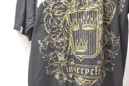 XL Black and Gold Star Motorcycle Logo Tee NOS