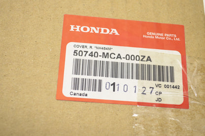 OEM Honda 50740-MCA-000ZA Right Cover NH454M NOS