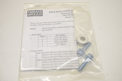 Raptor 660 Aluminum Foot Wells Qty 2 NOS