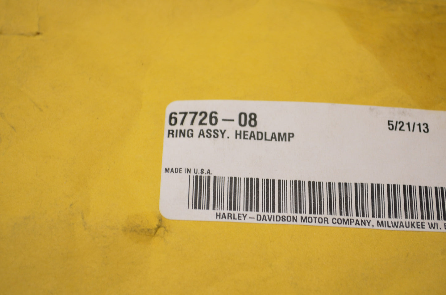 OEM Harley-Davidson 67726-08 Headlamp Ring Assembly NOS