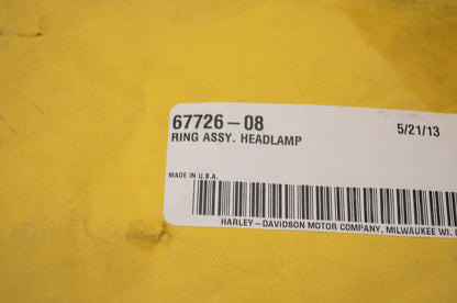 OEM Harley-Davidson 67726-08 Headlamp Ring Assembly NOS