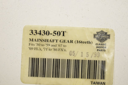 OEM Harley-Davidson 33430-50T Mainshaft Starter Gear NOS