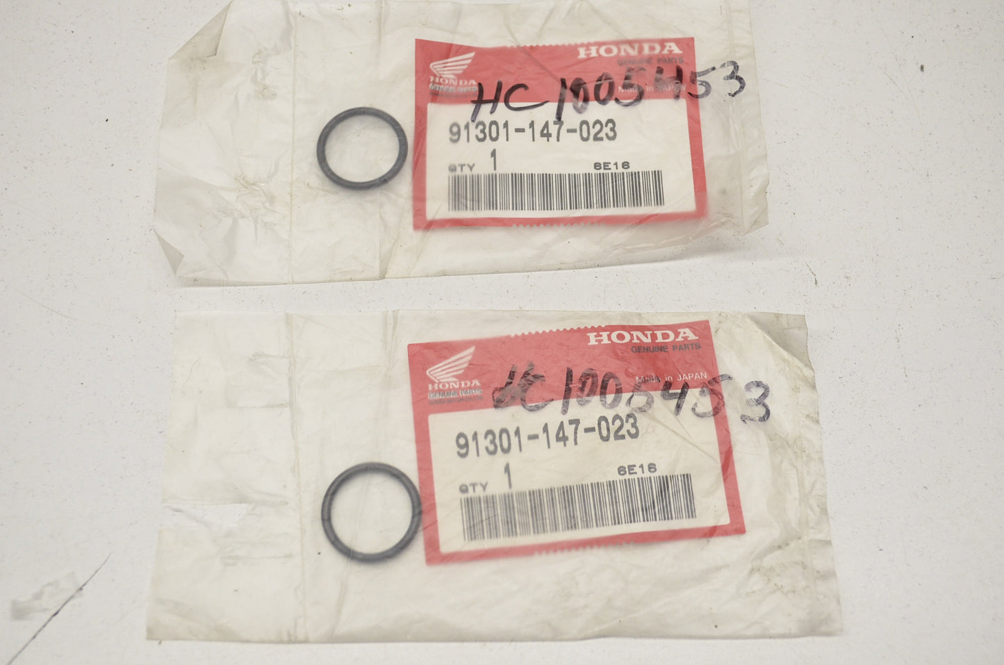 OEM Honda 91301-147-023 O-Ring (18.3X2.3) Qty 2 NOS