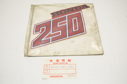 OEM Honda 87121-961-000 Right Fuel Tank Emblem NOS