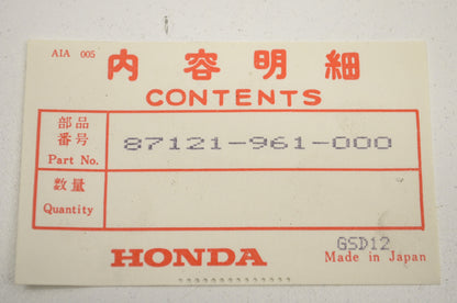 OEM Honda 87121-961-000 Right Fuel Tank Emblem NOS