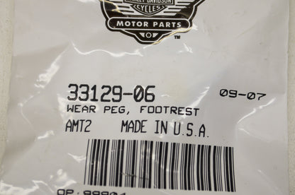 OEM Harley-Davidson 33129-06 Footrest Wear Peg NOS