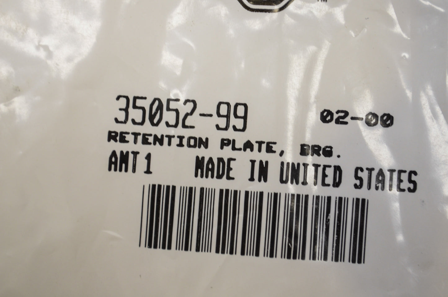 Retention Plate Bearing NOS