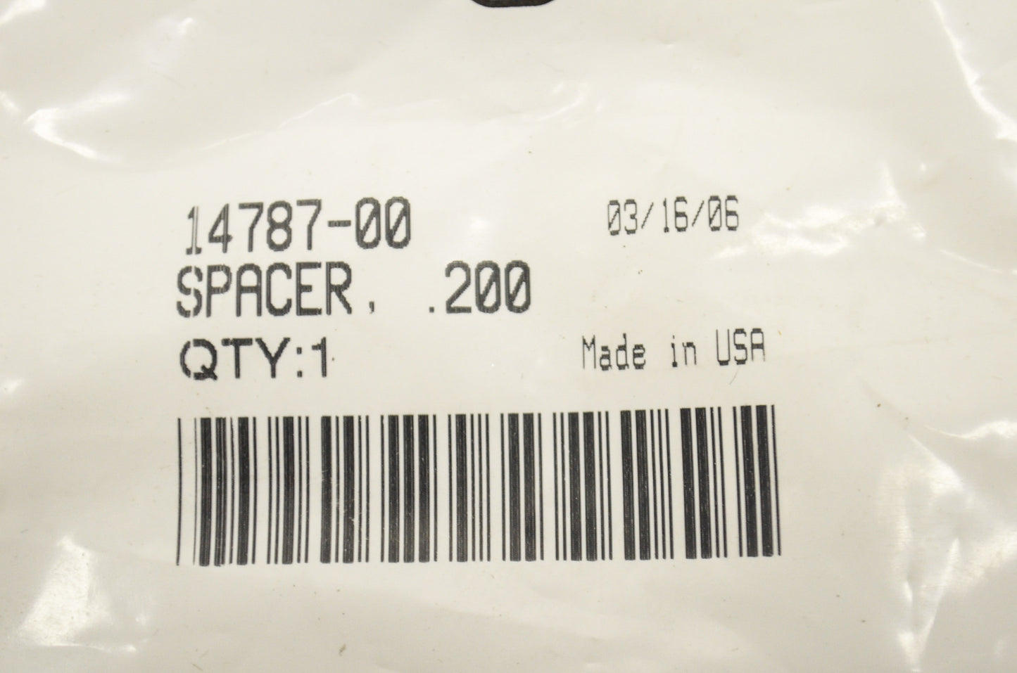 OEM Harley-Davidson 14787-00 Spacer .200 NOS