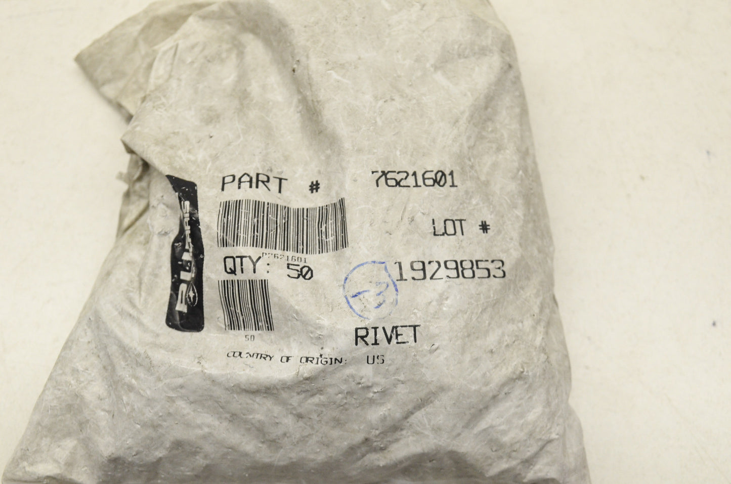 OEM Polaris 7621601 Retainer Rivet Assembly Qty 50 NOS