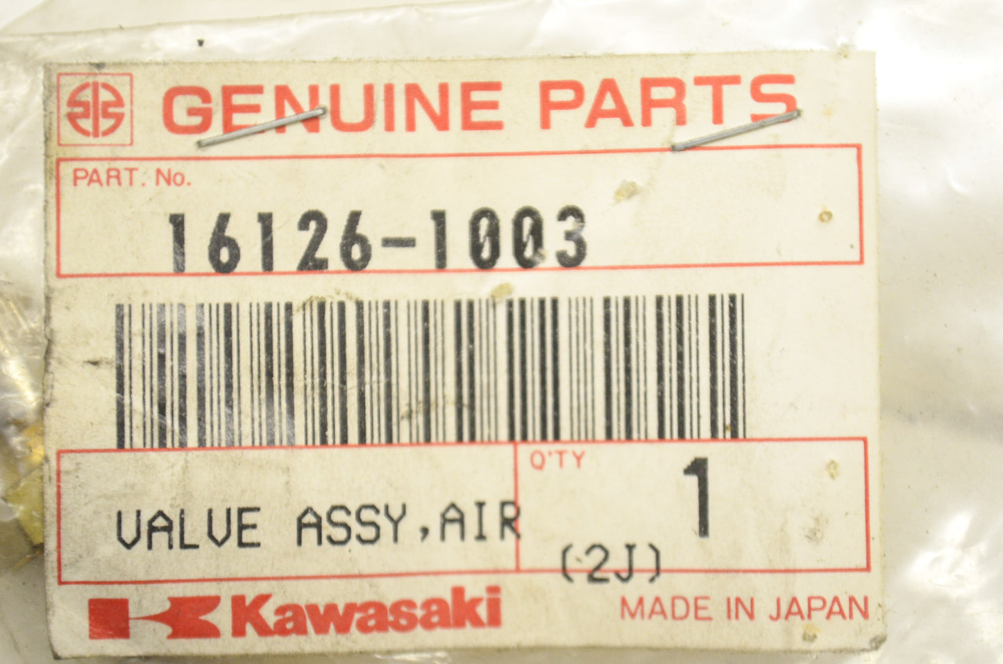OEM Kawasaki 16126-1003 Air Valve Assembly NOS