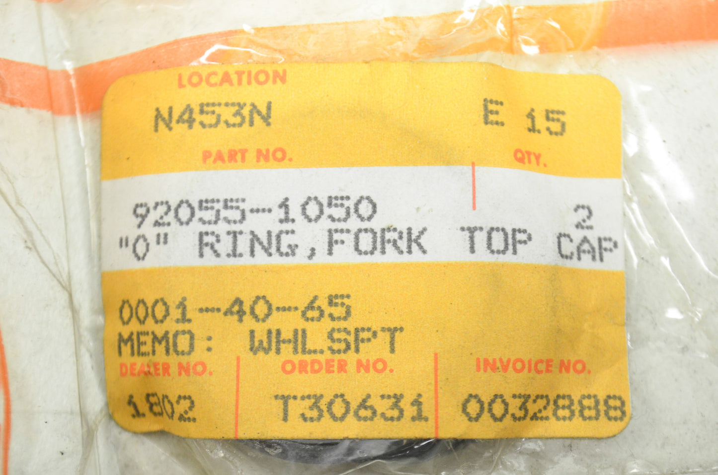 OEM Kawasaki 92055-1050 Fork Top Cap O-Ring Qty 2 NOS