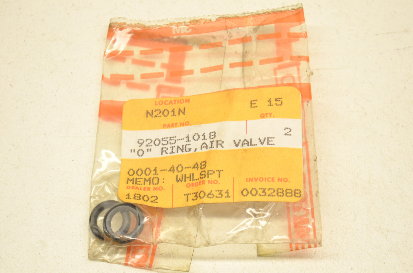 OEM Kawasaki 92055-1018 Air Valve O-Ring Qty 2 NOS