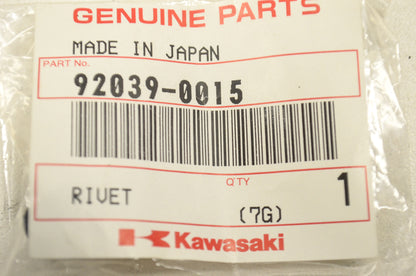 OEM Kawasaki 92039-0015 Rivet Qty 5 NOS