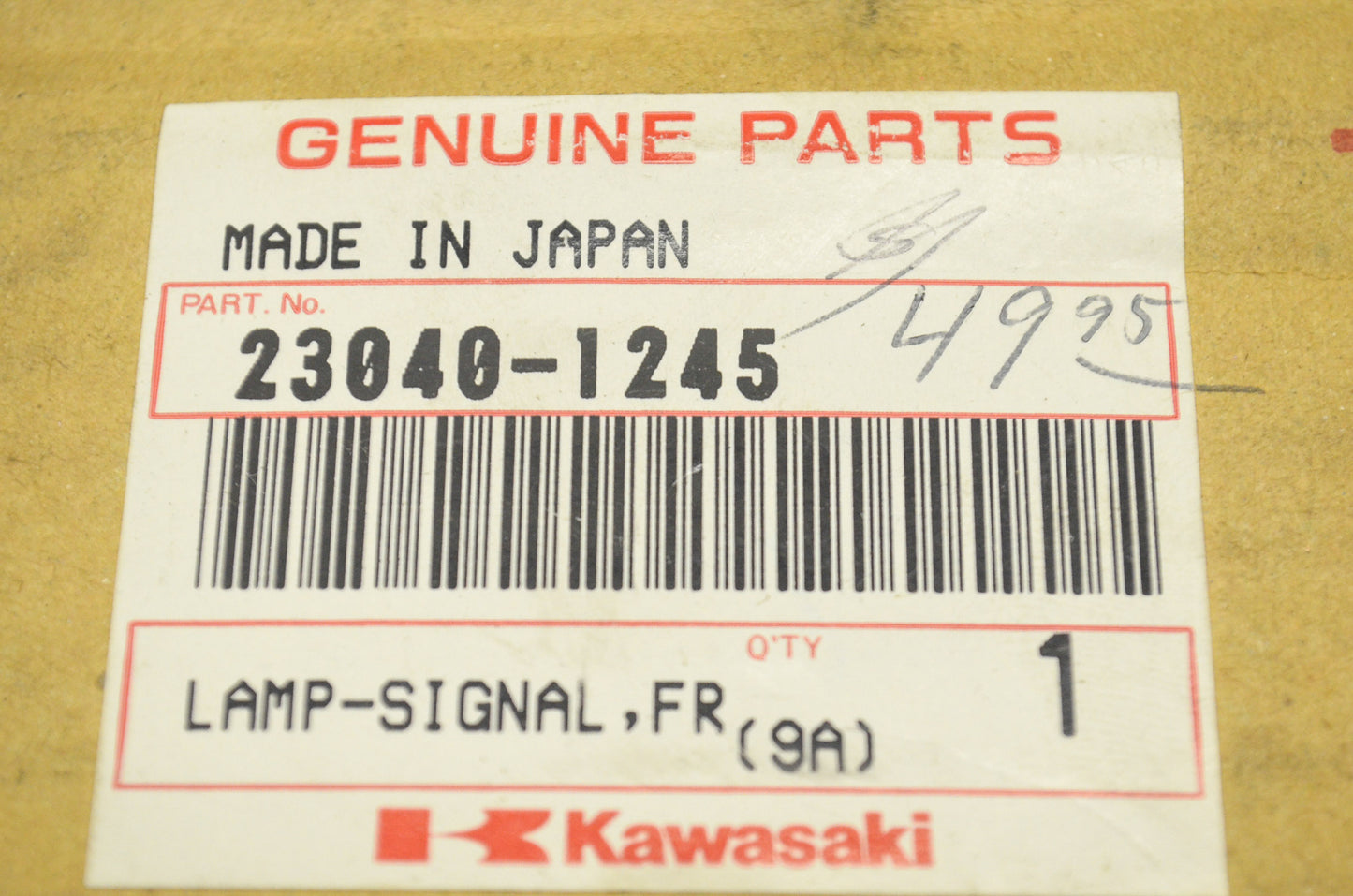 Left Hand Front Signal Lamp NOS