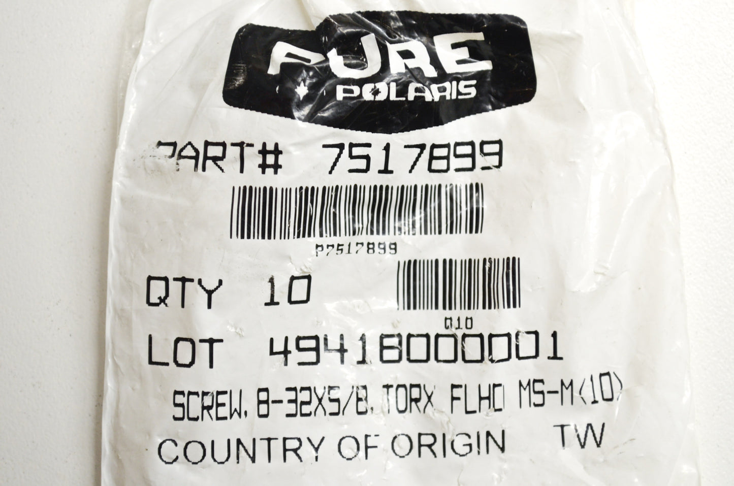 OEM Polaris 7517899 Torx Screw QTY 7 NOS