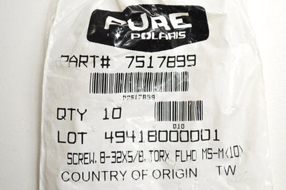 OEM Polaris 7517899 Torx Screw QTY 7 NOS