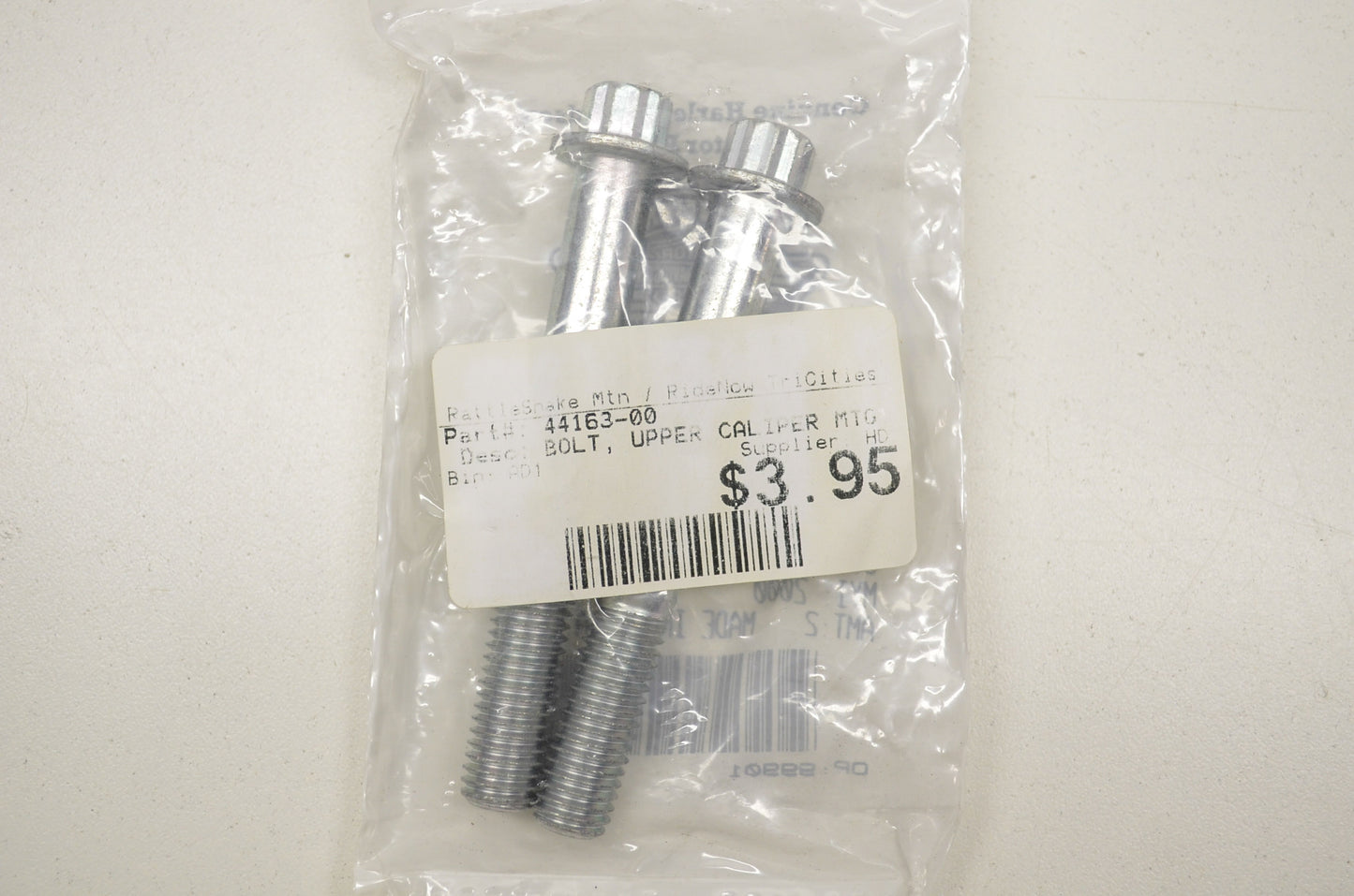OEM Harley-Davidson 44163-00 Upper Caliper Mounting Bolt Qty 2 NOS