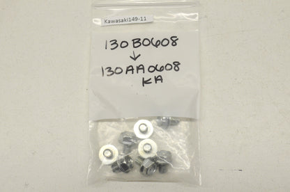 New OEM Kawasaki Flanged Bolts QTY 8 Bayou KX100 KX85 NOS