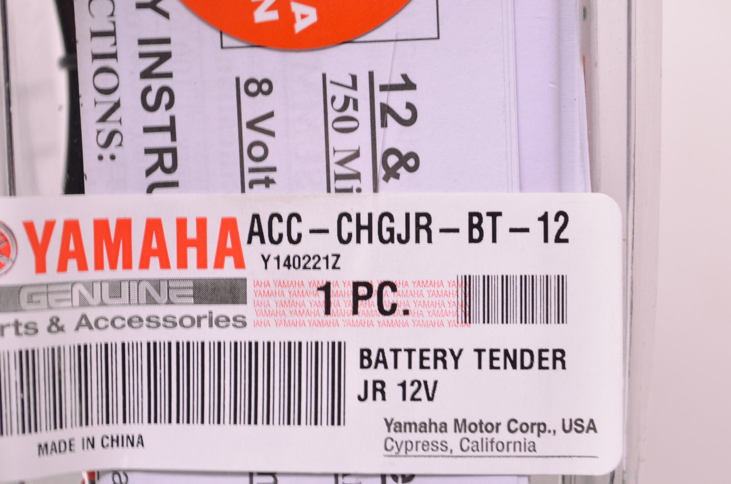 New OEM Yamaha Battery Tender Jr. NOS