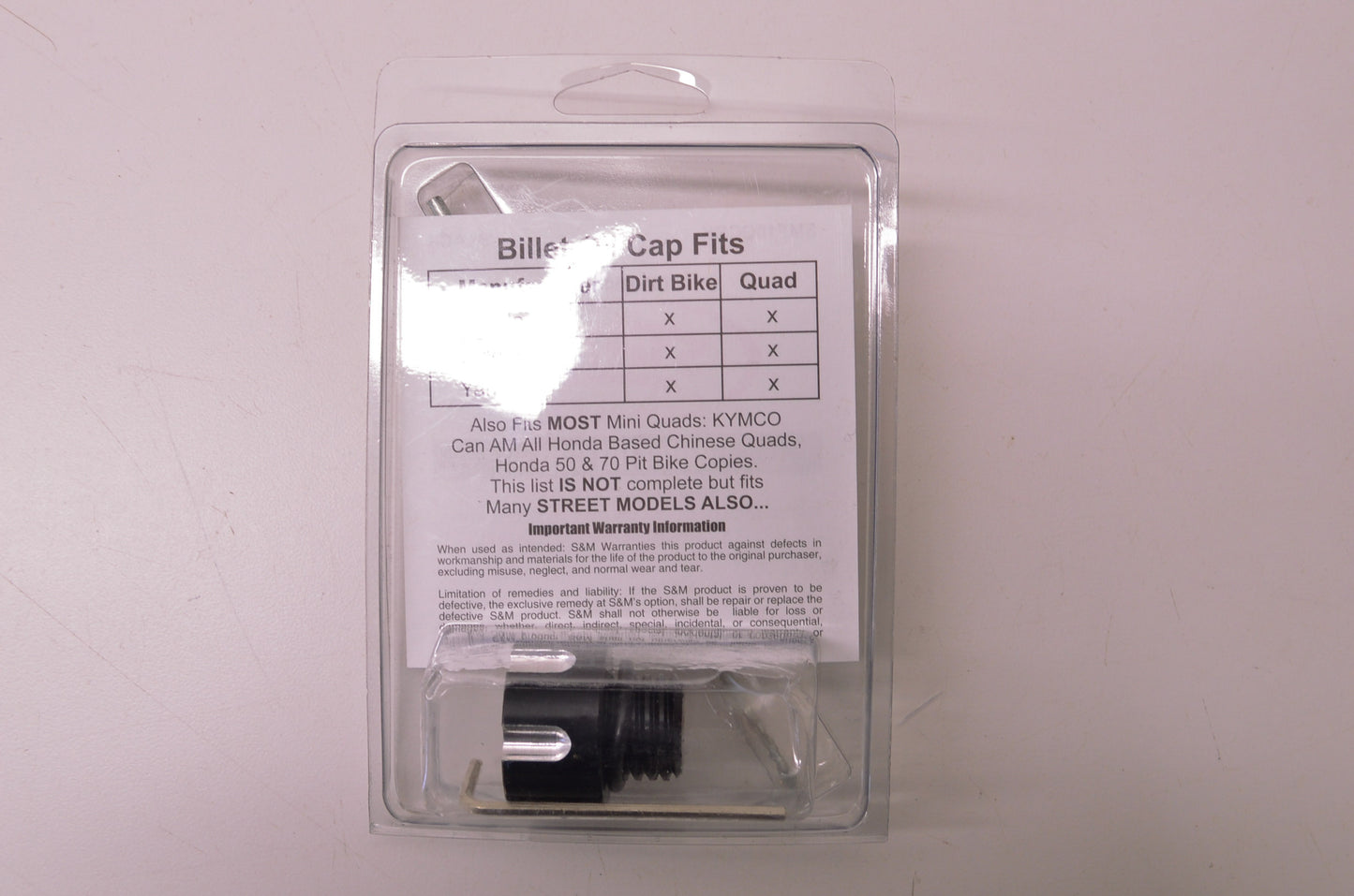 Stiffy SMF18OCBK, SMF18OC-BK Black Billet Oil Cap NOS