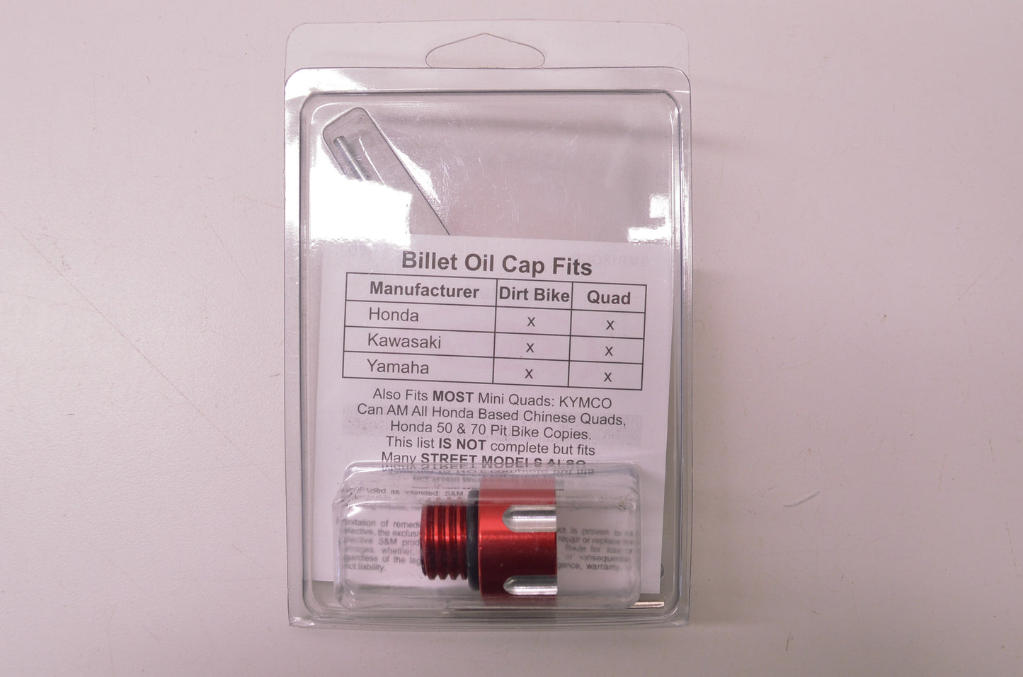Stiffy SMF18OCR, SMF18OC-R Red Billet Oil Cap NOS