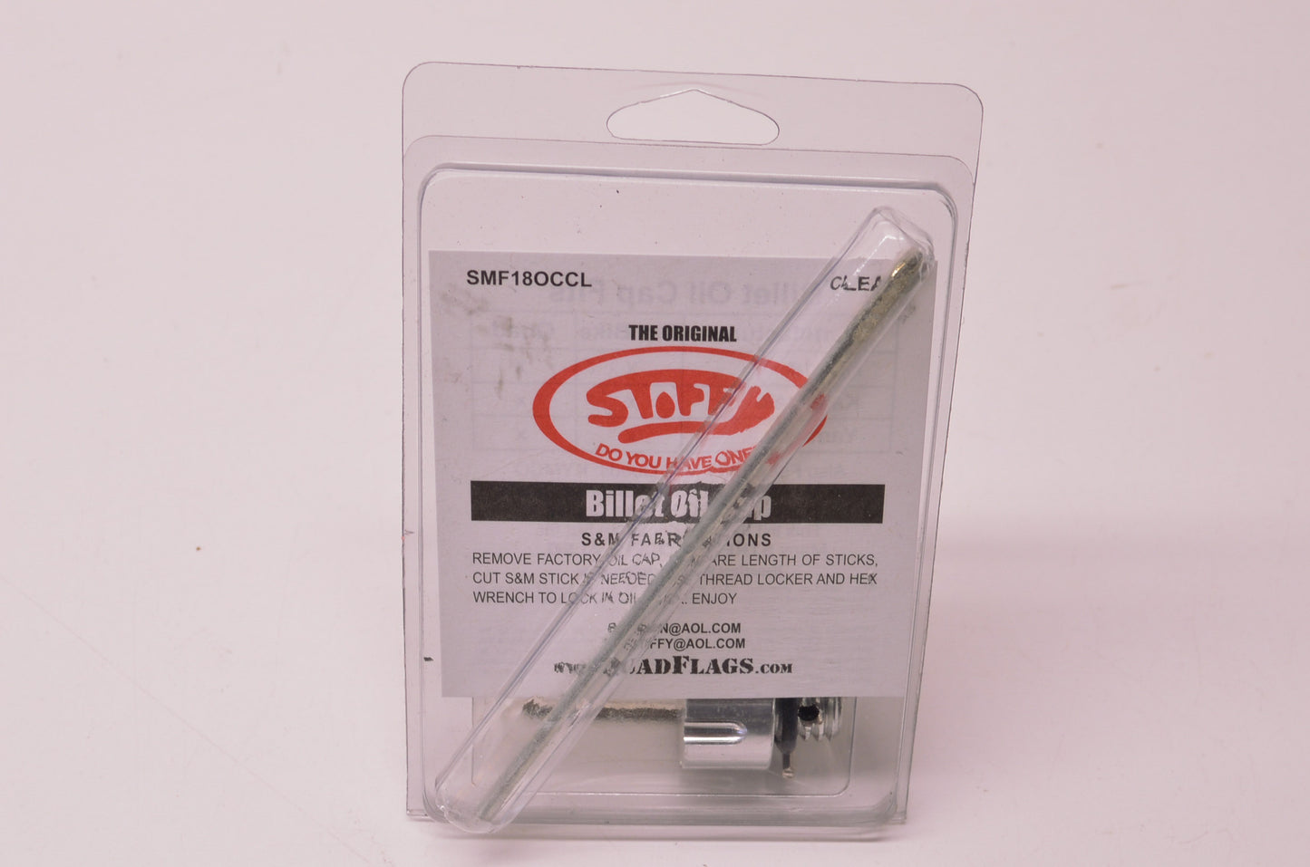 Stiffy SMF18OCCL, SMF18OC-CL Silver Billet Oil Cap NOS