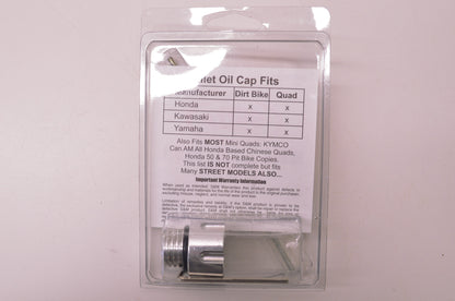 Stiffy SMF18OCCL, SMF18OC-CL Silver Billet Oil Cap NOS