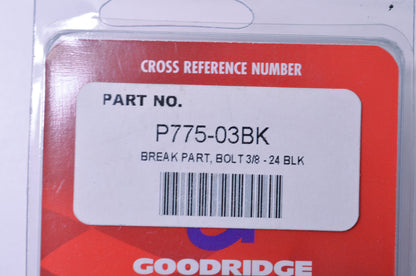New Goodridge 3/8' Banjo Bolt Black NOS