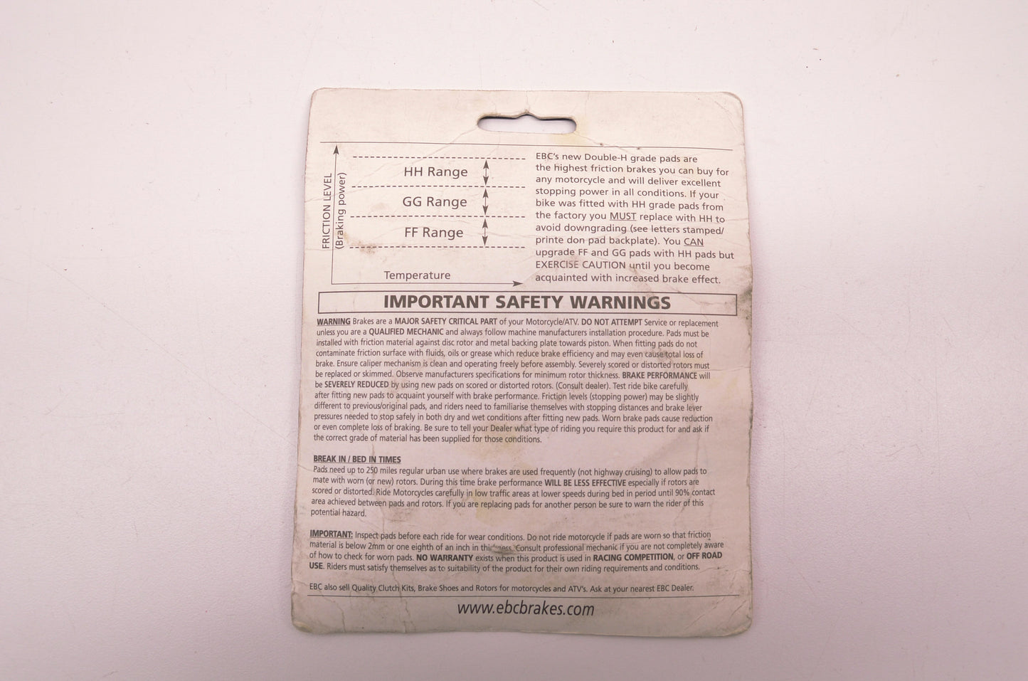 New EBC Brake Pads NOS